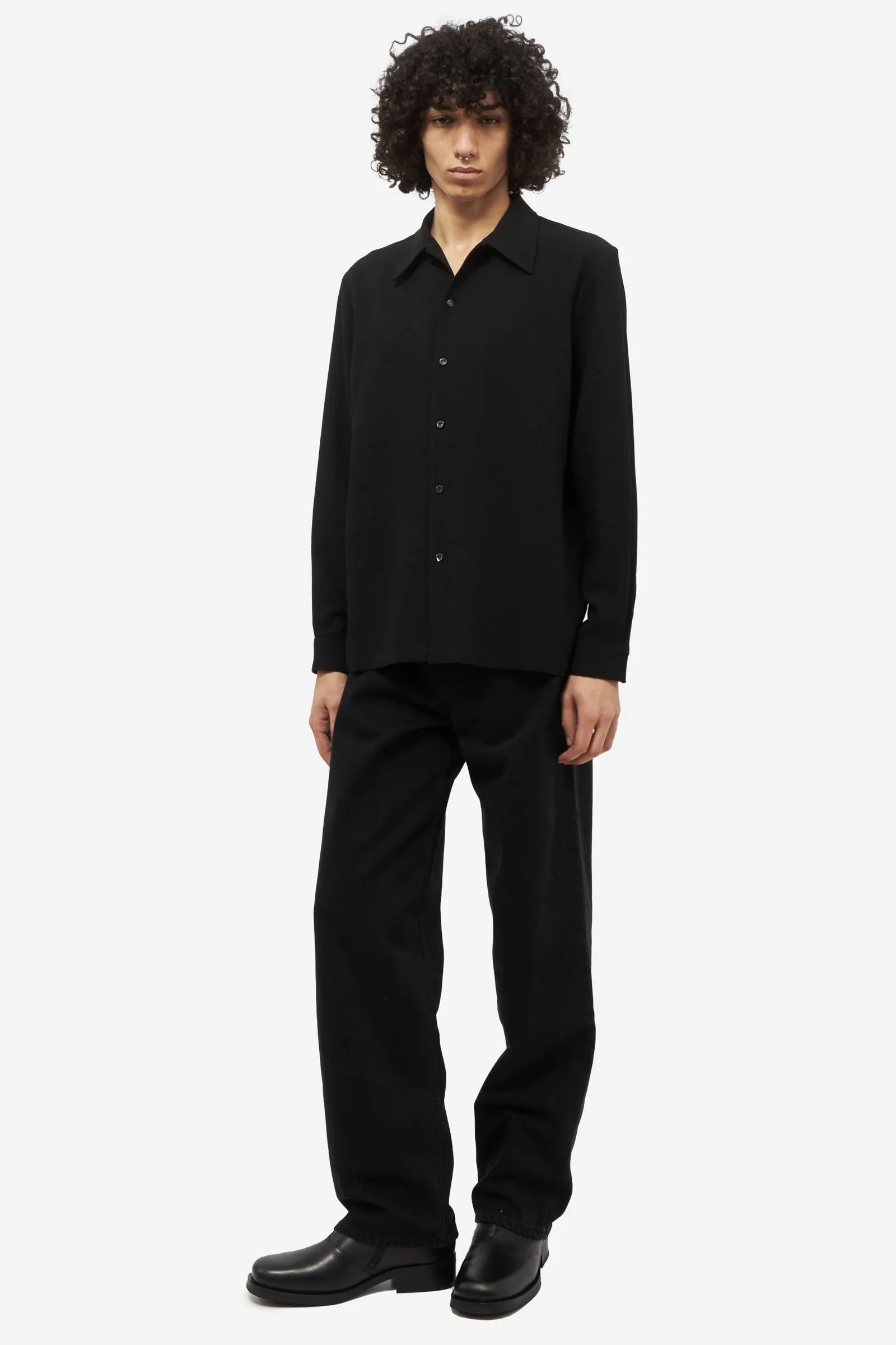 Camicia RAMPOUA in cotone nero