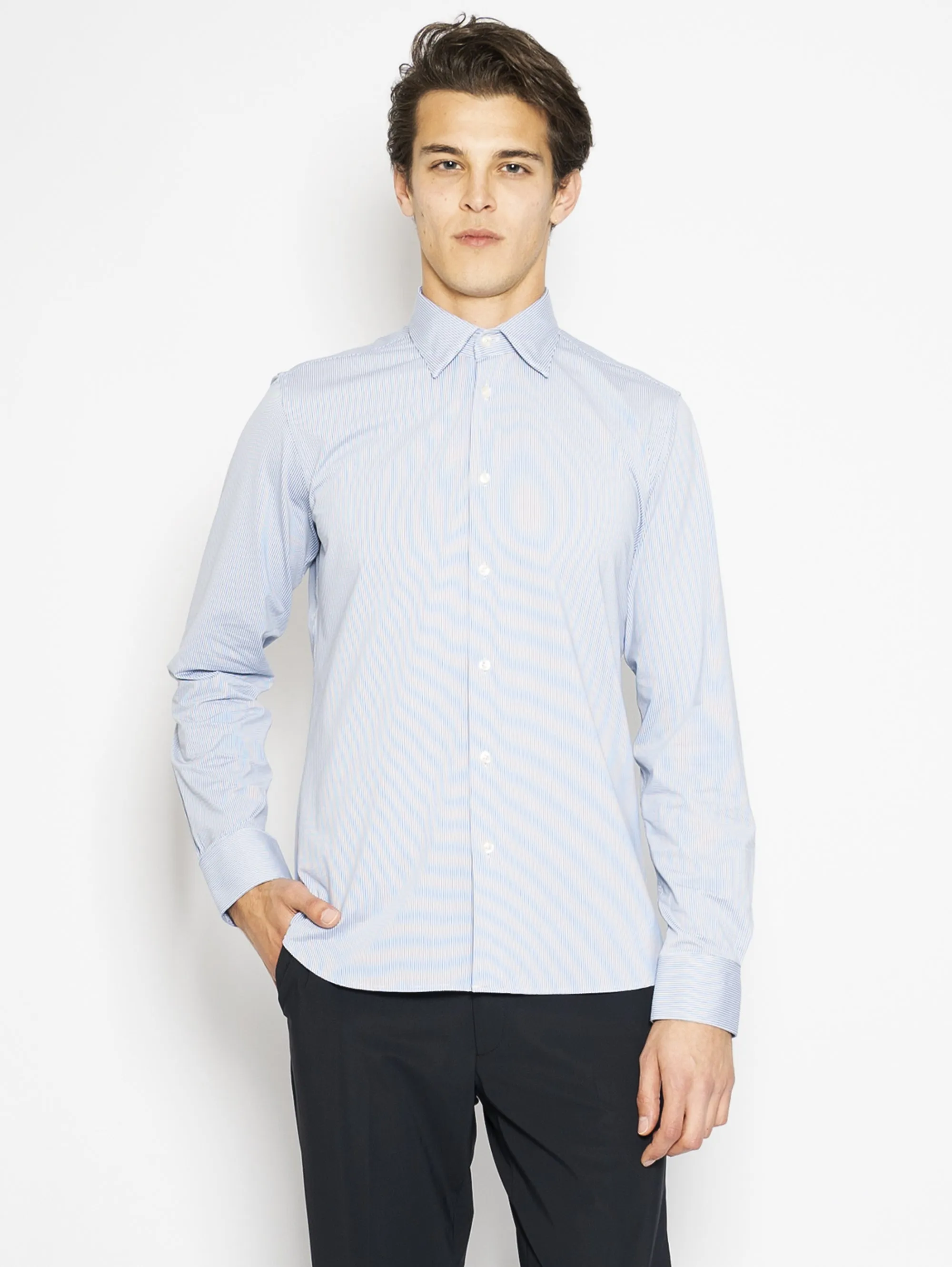 Camicia Super Elasticizzata Celeste