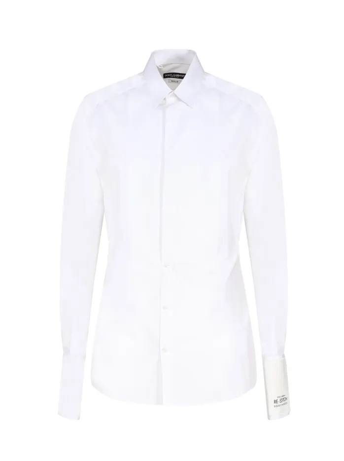 Camicia tuxedo in popeline di cotone