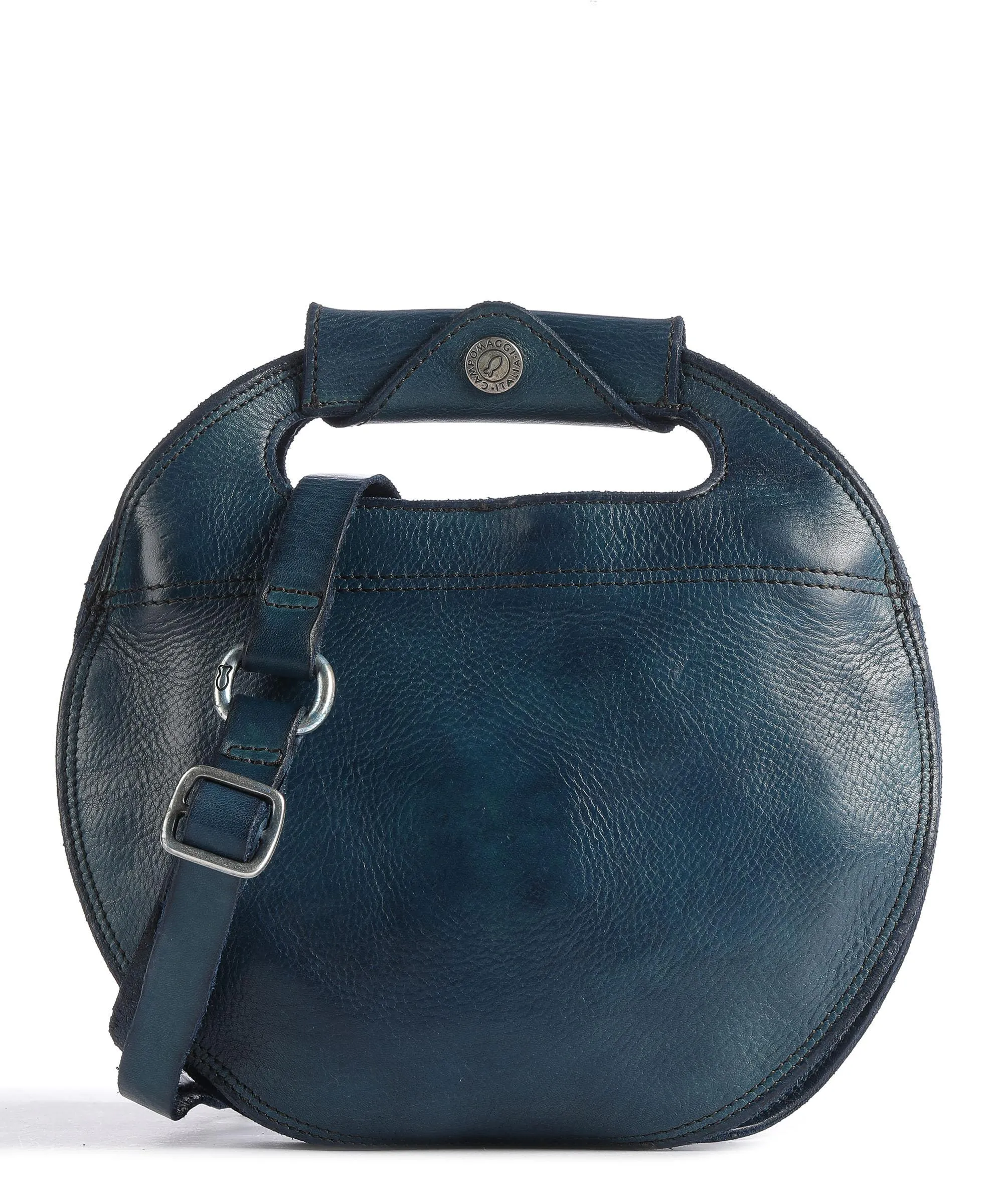  Campomaggi Borsa a mano pelle di vacchetta finemente grana blu scuro  