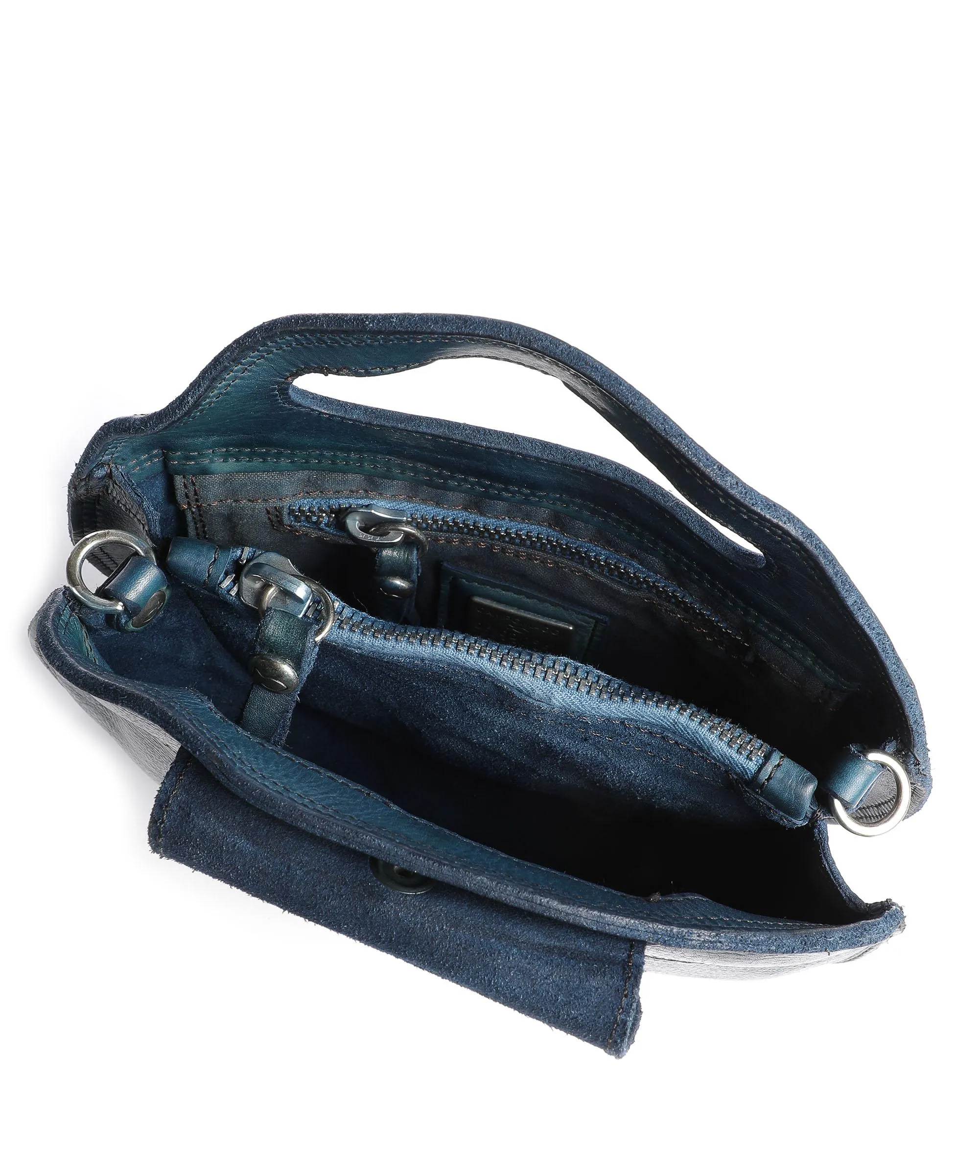 Campomaggi Borsa a mano pelle di vacchetta finemente grana blu scuro  