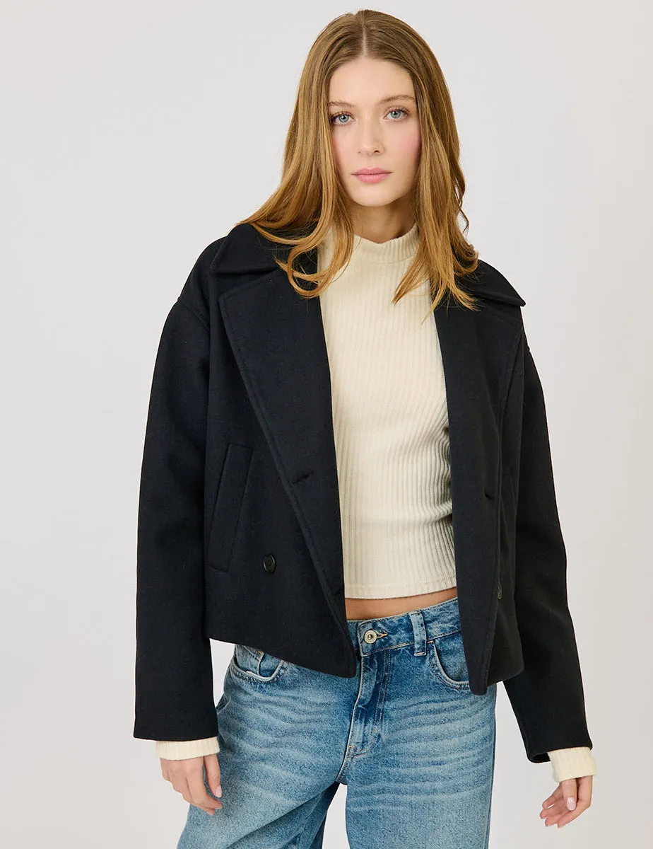 Cappotto corto doppio-petto