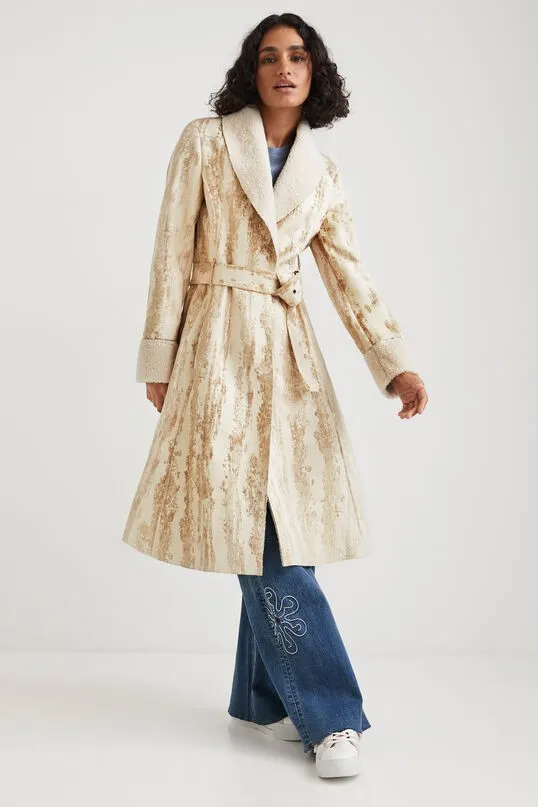 cappotto ecopelle desigual 21wwew97 crudo beige abrig _marvelous