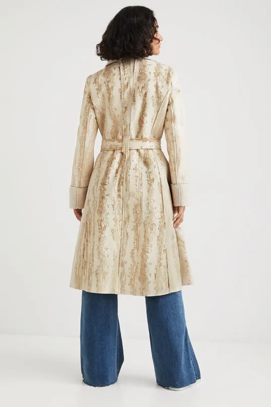 cappotto ecopelle desigual 21wwew97 crudo beige abrig _marvelous