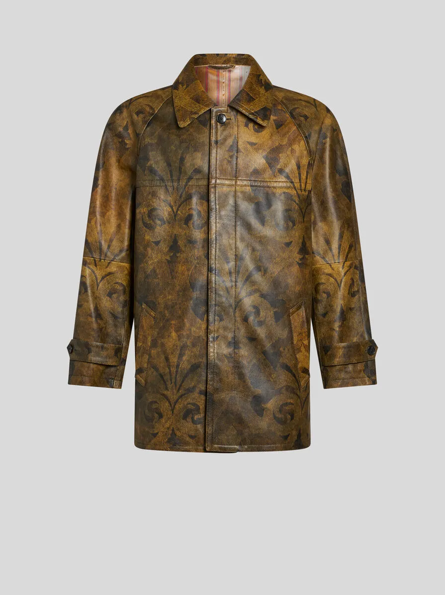 CAPPOTTO IN PELLE STAMPATA