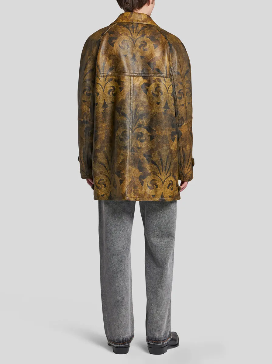 CAPPOTTO IN PELLE STAMPATA