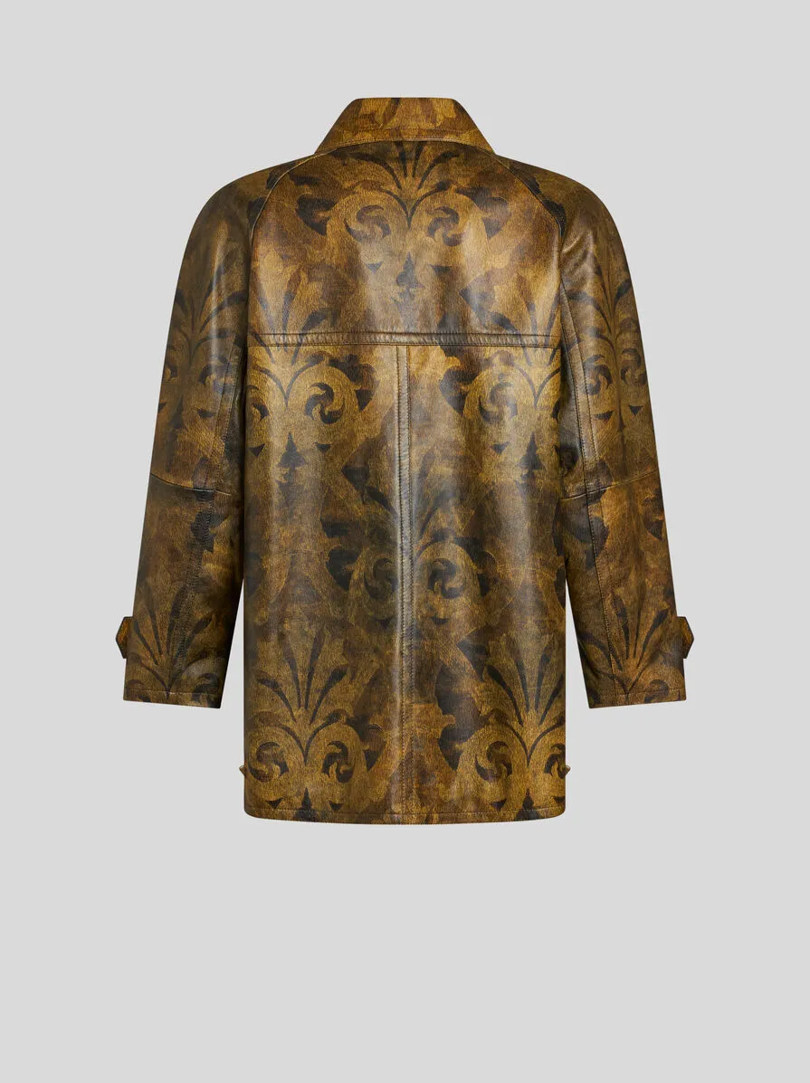 CAPPOTTO IN PELLE STAMPATA
