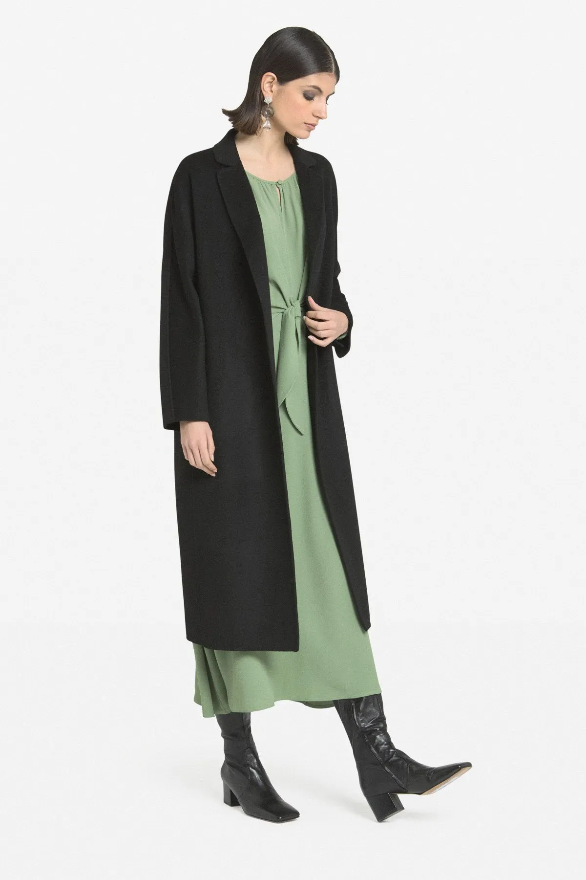 Cappotto lungo con cintura