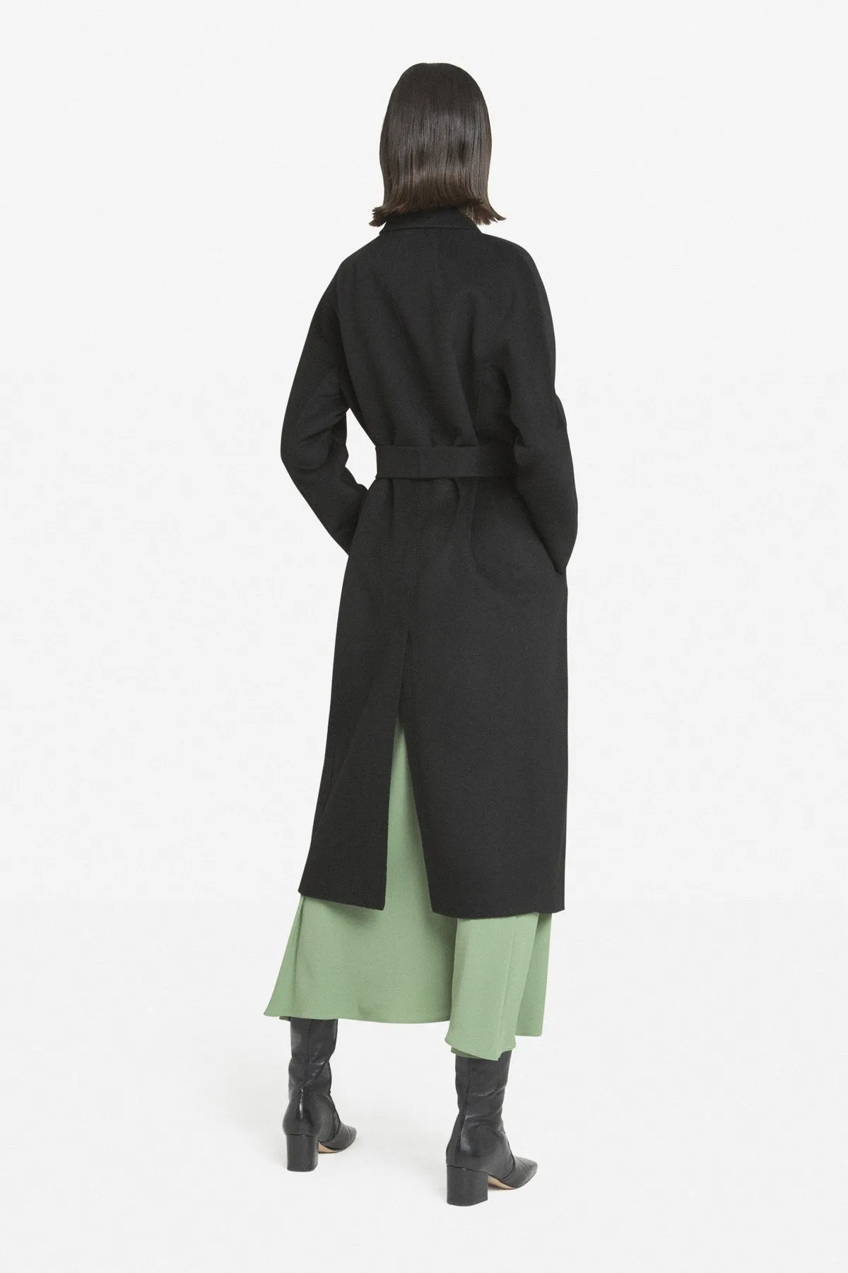 Cappotto lungo con cintura