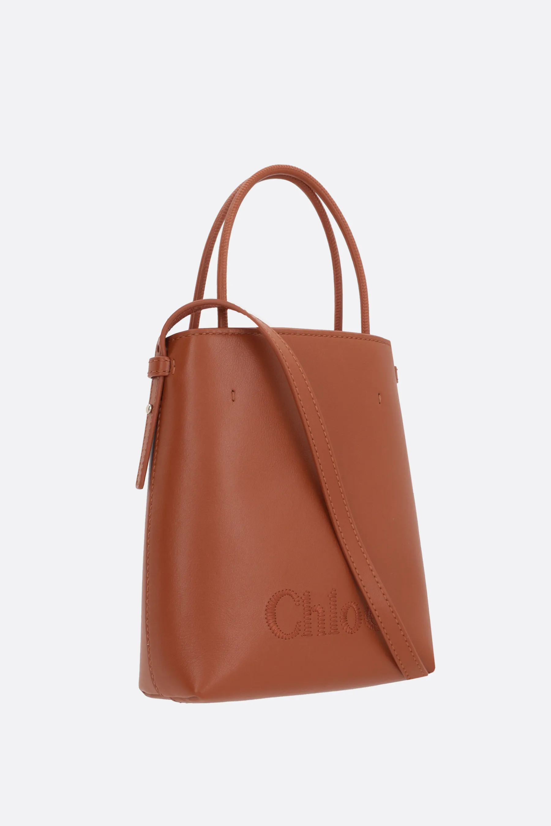 CHLOÉ borsa a mano Chloé Sense micro in pelle liscia