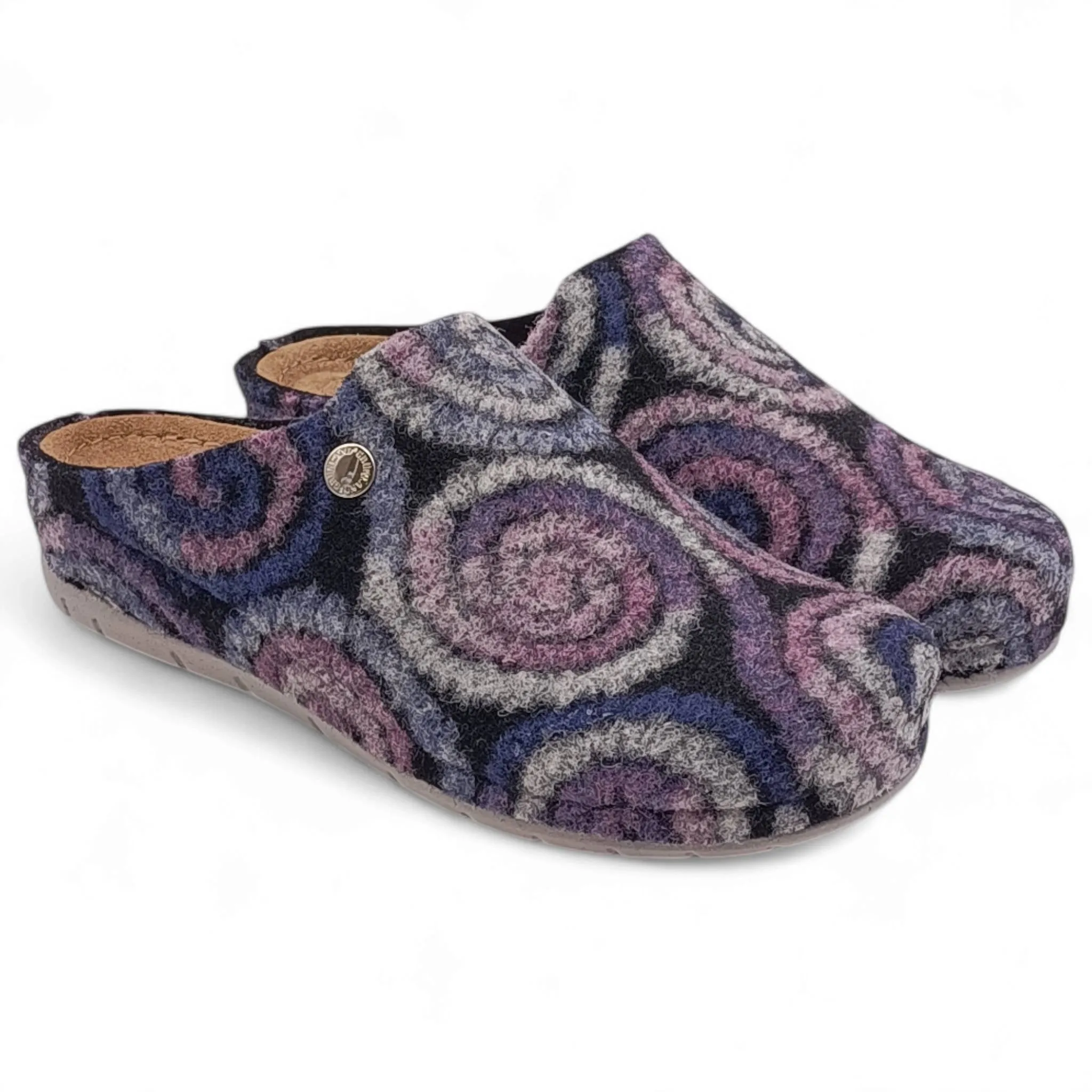 Ciabatta Donna con zeppa Grunland PRAU CI2963 59 nero multi