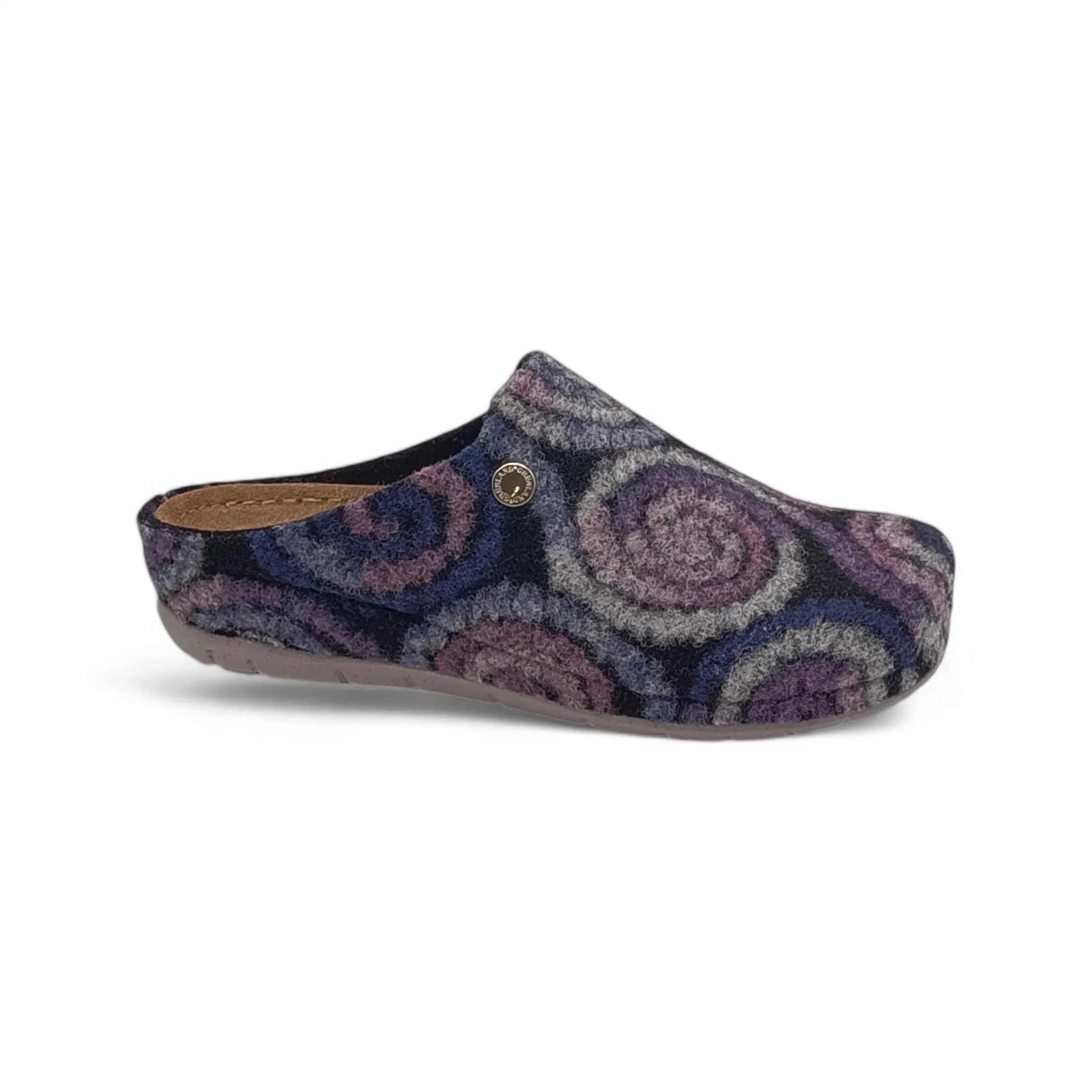 Ciabatta Donna con zeppa Grunland PRAU CI2963 59 nero multi