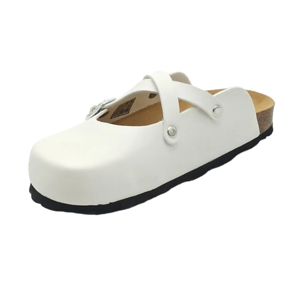 Ciabatta donna pelle Grunland CB0017 40SARA BIANCO