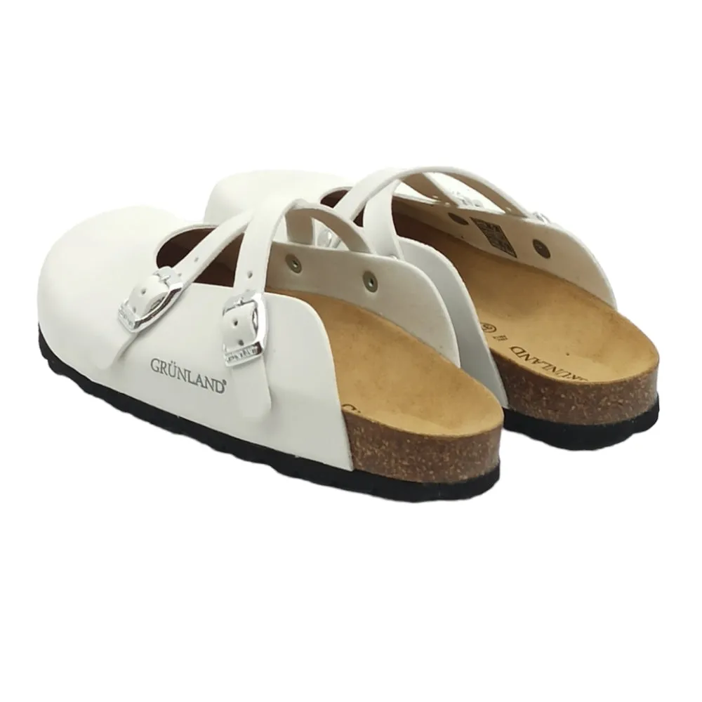 Ciabatta donna pelle Grunland CB0017 40SARA BIANCO