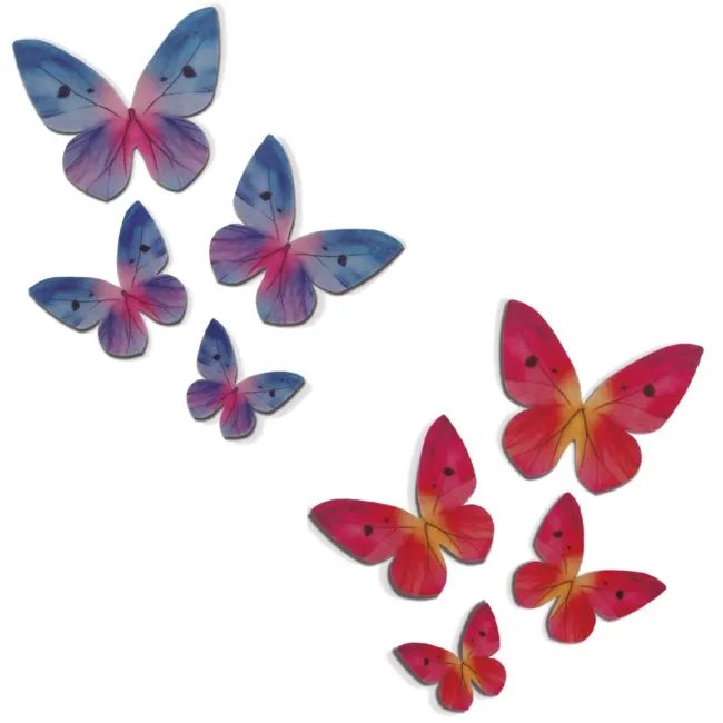 Cialde colorate per farfalle da 3 a 6 cm - Dekora - 79 pz.