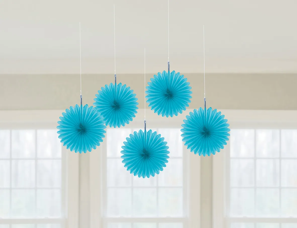 Ciondolo soffitto in carta turchese blu 15cm