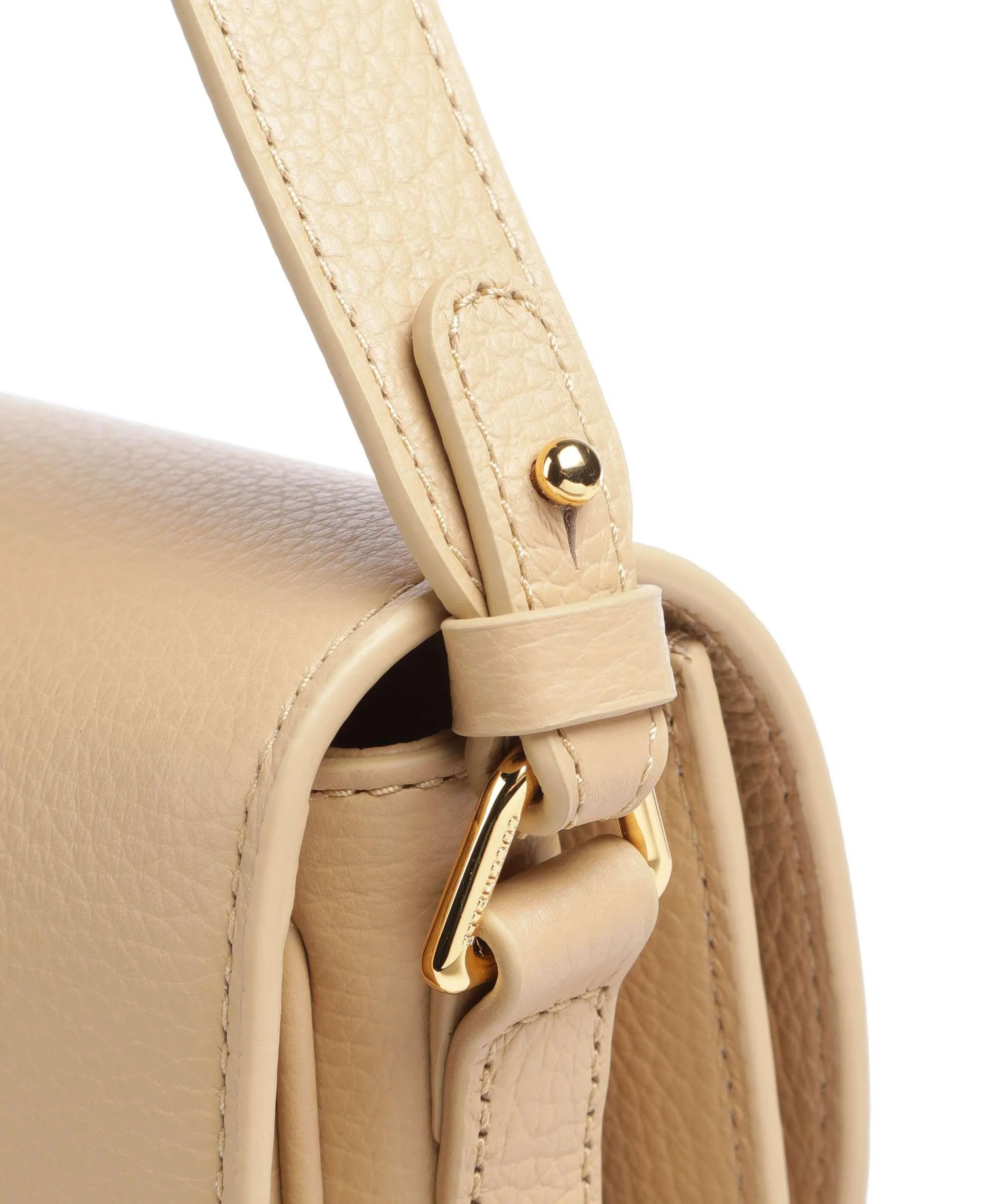  Coccinelle Dew Borsa a tracolla pelle granulata beige  