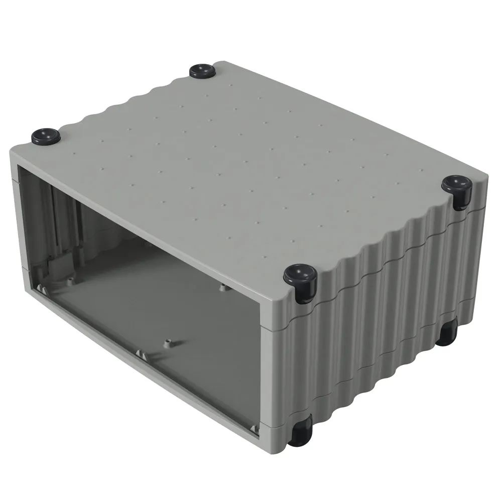 Contenitore per elettronica Rose 268 x 324 x 147mm, in Alluminio, col. Nero/Grigio