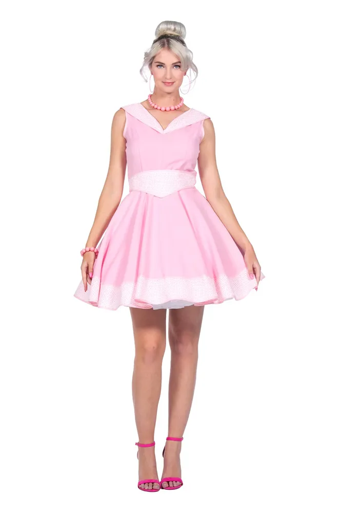 Costume da bella ragazza rosa per donna