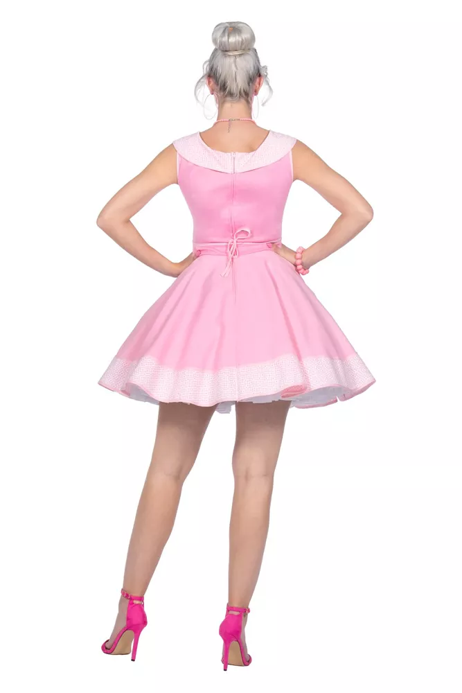 Costume da bella ragazza rosa per donna