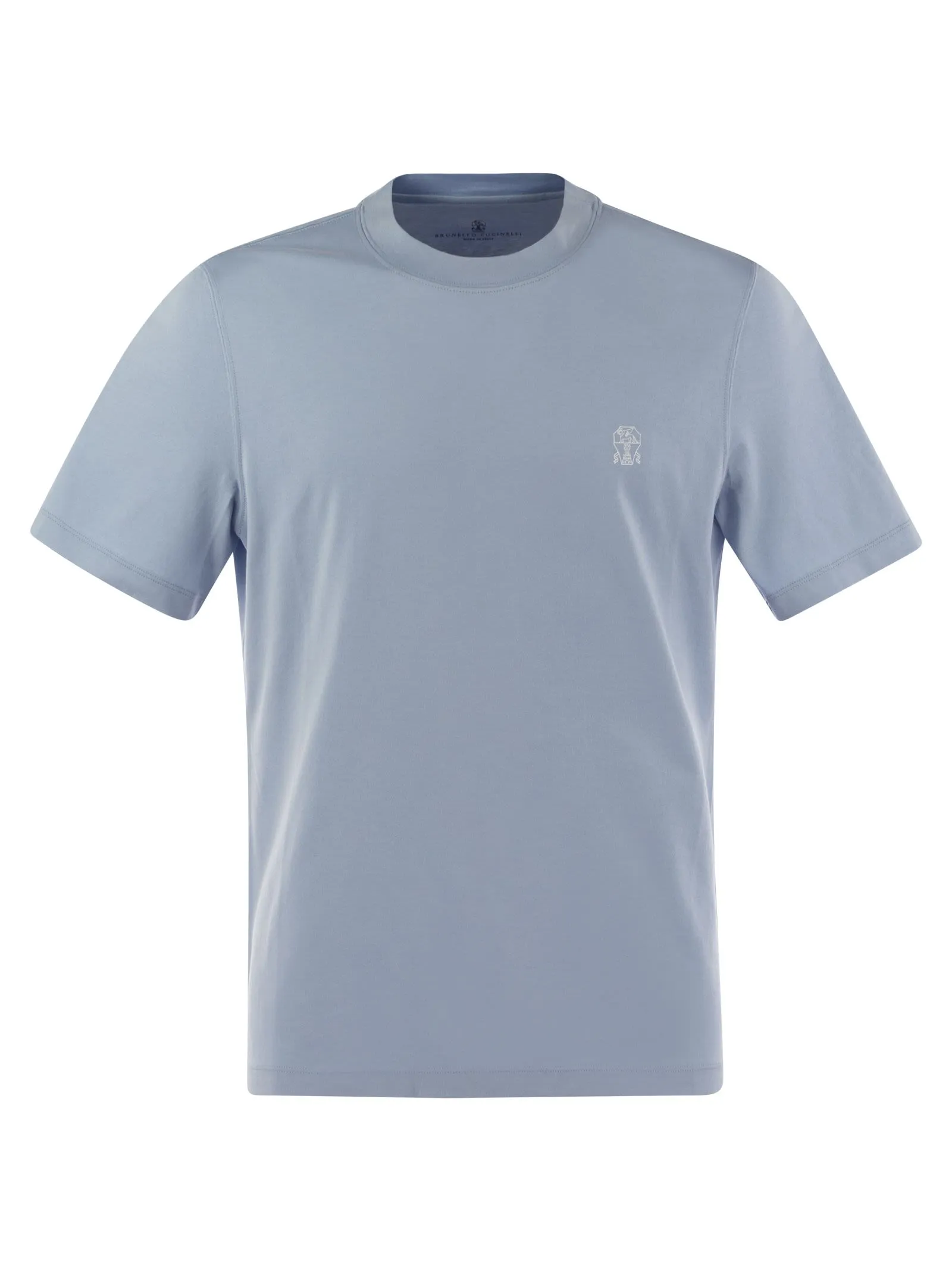 Crew-neck cotton jersey T-shirt with printed logo