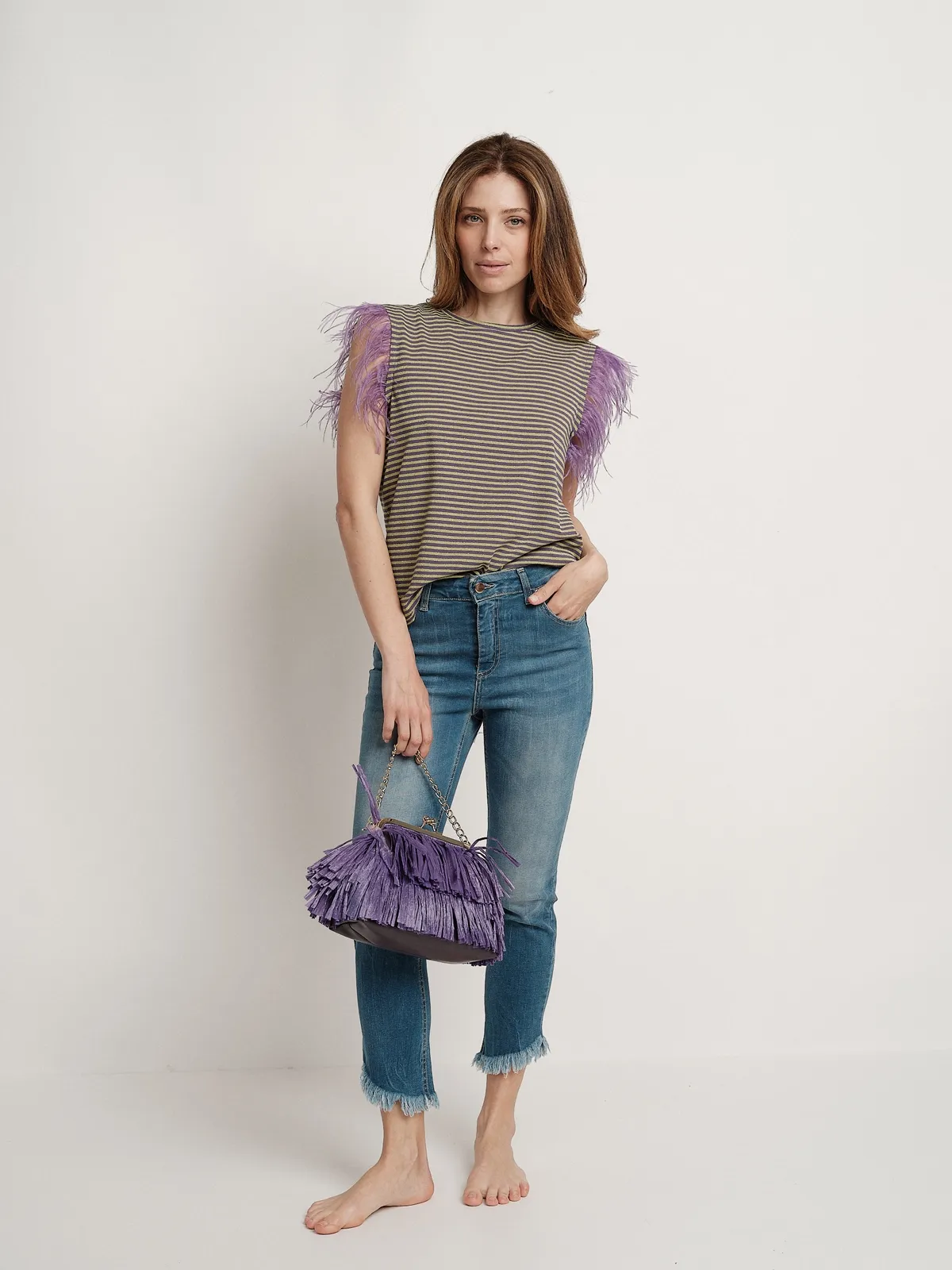 D'elle - T Shirt  Bicolore 
