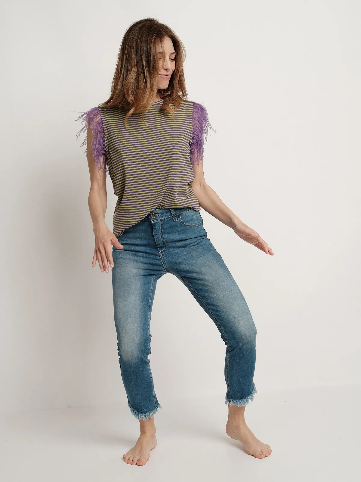 D'elle - T Shirt  Bicolore 