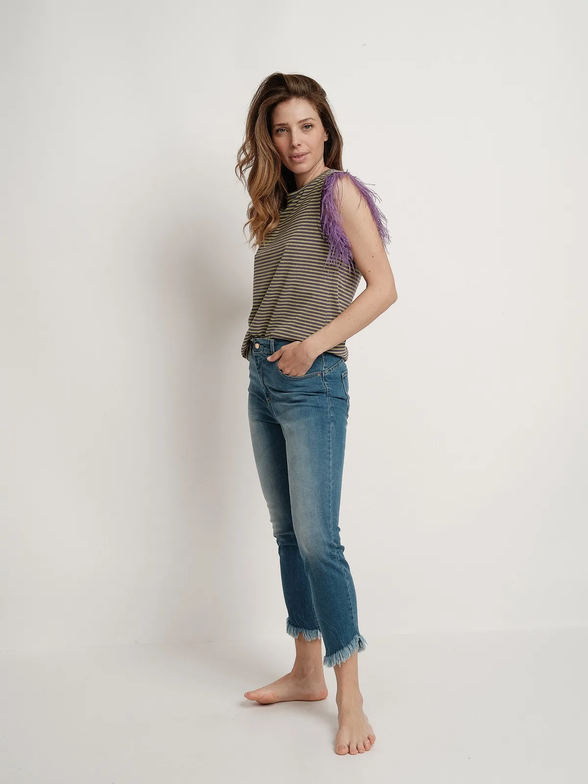 D'elle - T Shirt  Bicolore 