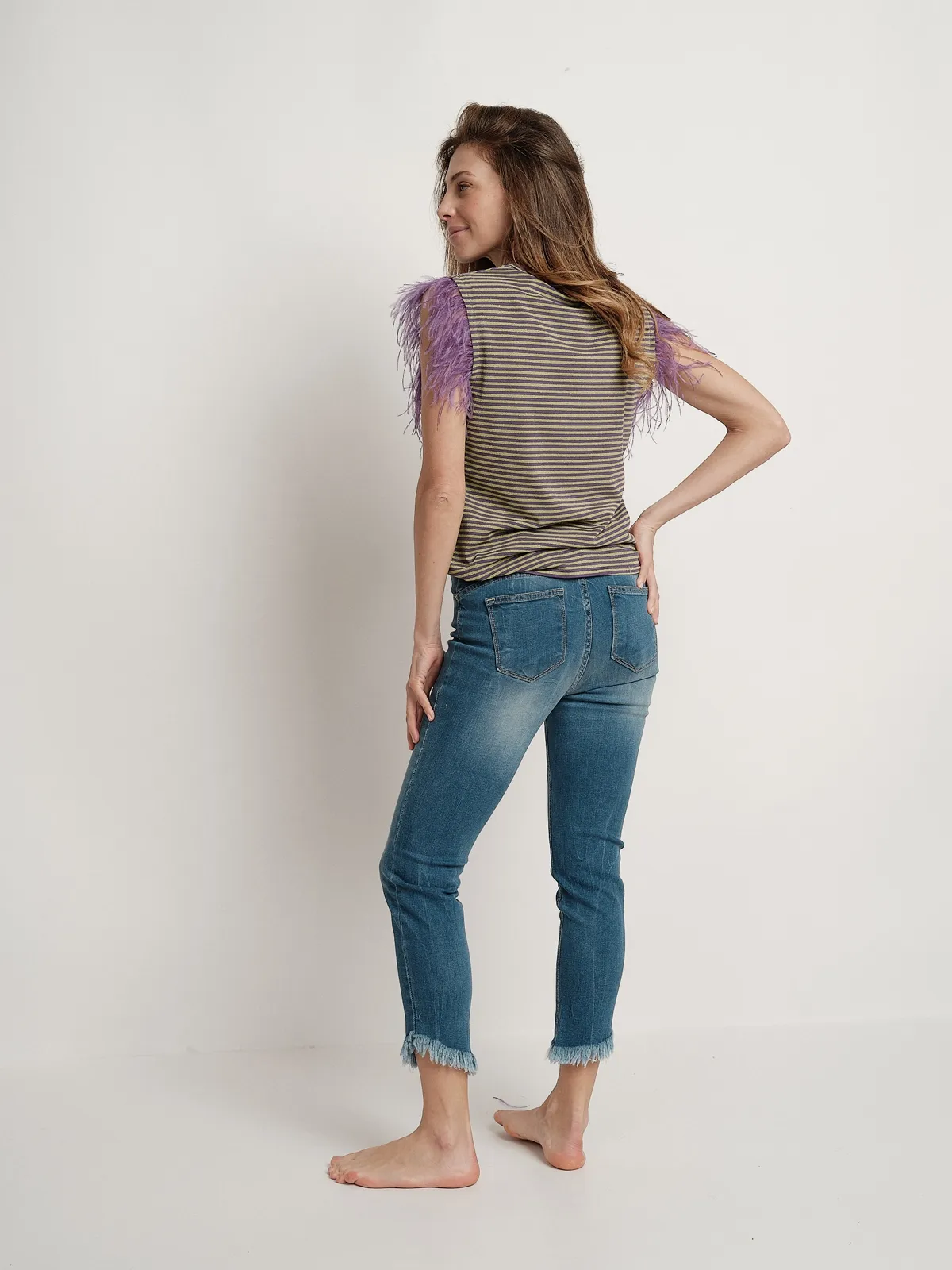 D'elle - T Shirt  Bicolore 