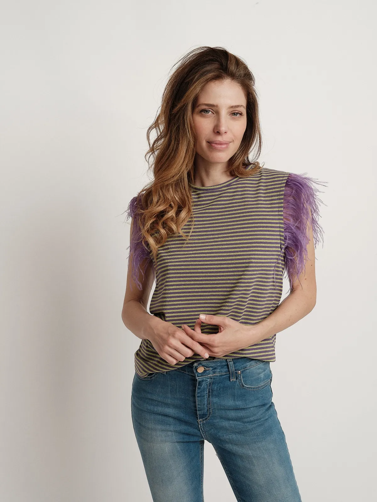 D'elle - T Shirt  Bicolore 