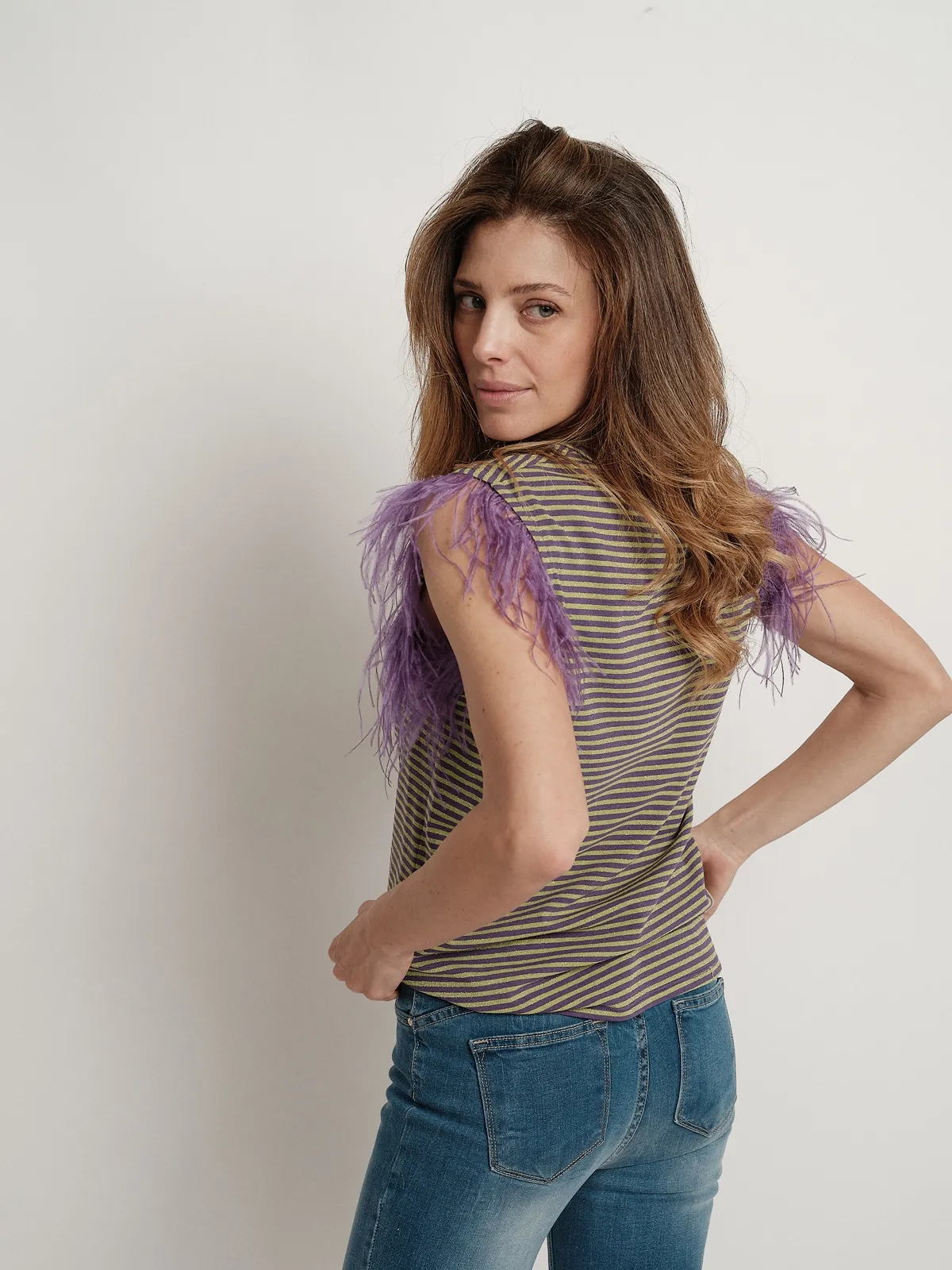 D'elle - T Shirt  Bicolore 