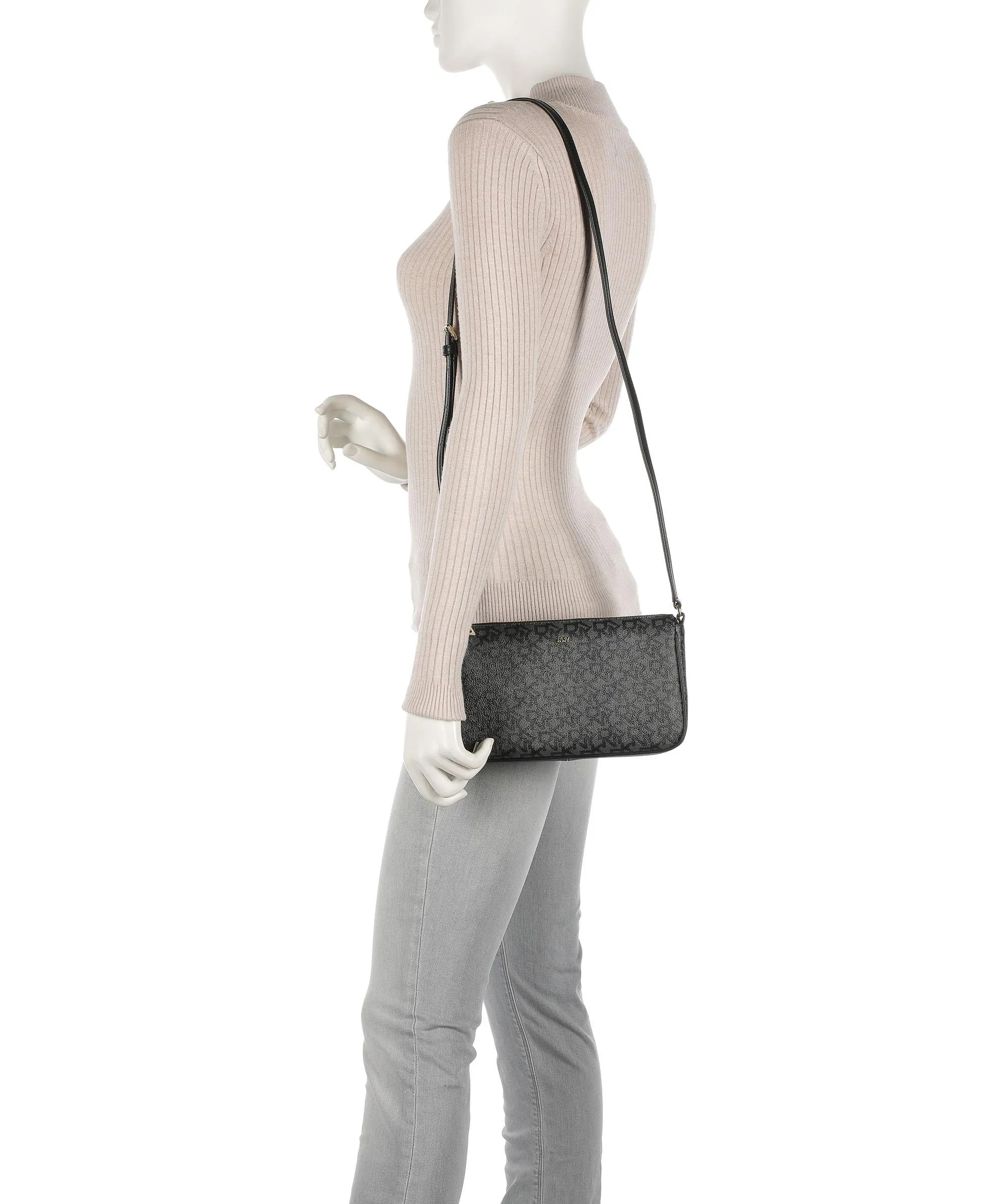  DKNY Lexi Borsa a tracolla pelle sintetica grigio/nero  