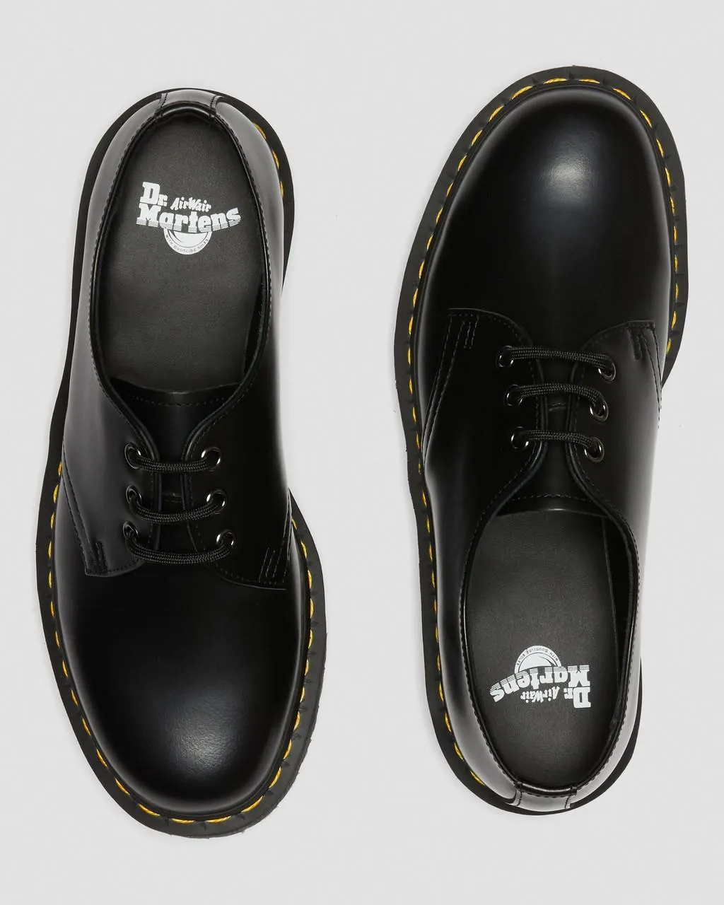 Dr.Martens  ---------    ------------Dr. martens scarpe derby 1461 quad black polished smooth nero