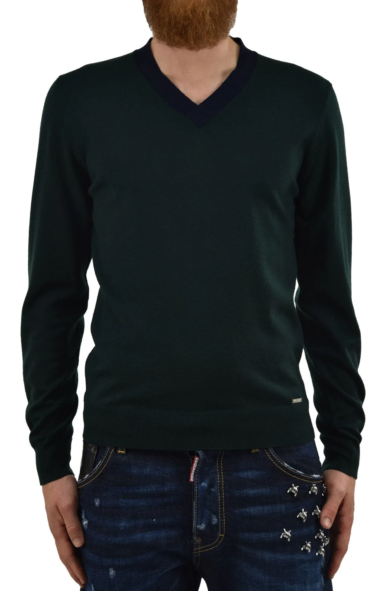 Dsquared2 Pullover Verde Uomo Lana Mod.S71HA0495S14587650