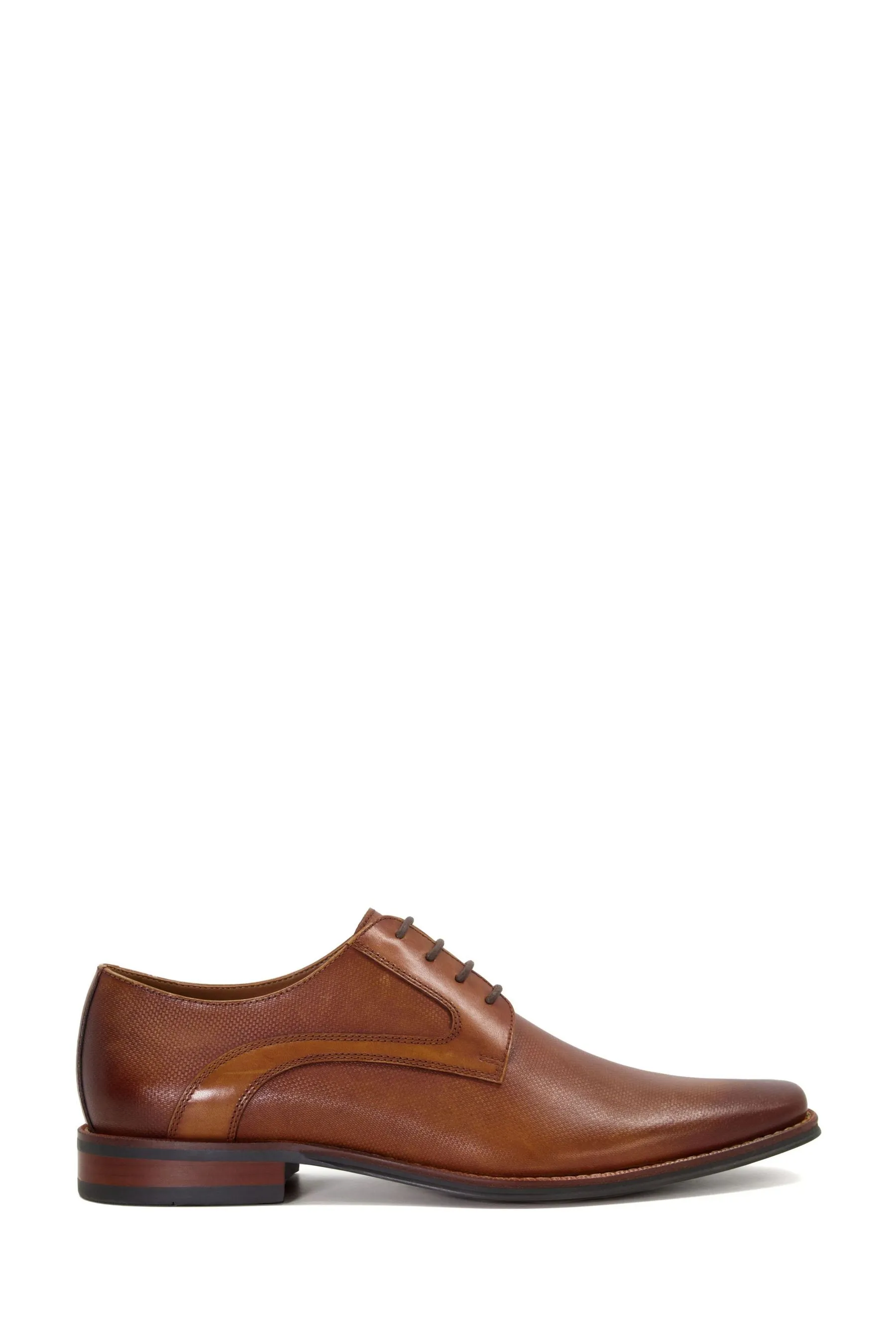 Dune London - Scarpe Derby grigio pietra con dettagli in rilievo    