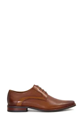 Dune London - Scarpe Derby grigio pietra con dettagli in rilievo    