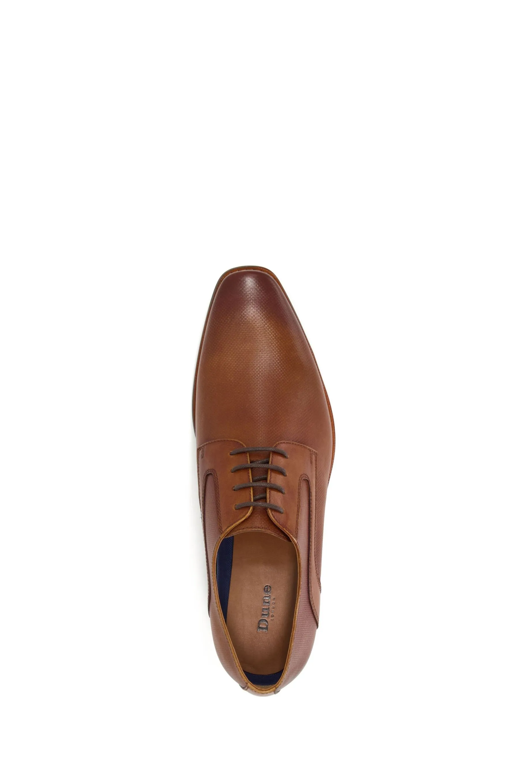 Dune London - Scarpe Derby grigio pietra con dettagli in rilievo    