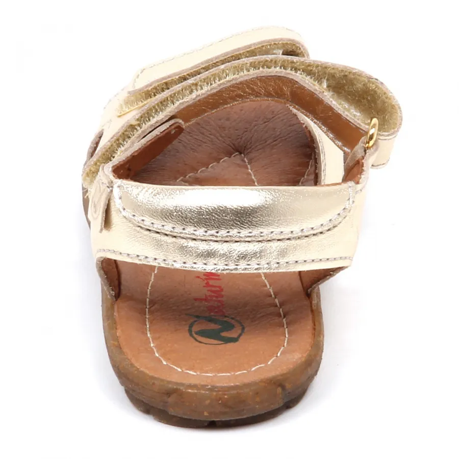 E2466 sandalo bimba platino NATURINO scarpe strappi shoe baby kid girl
