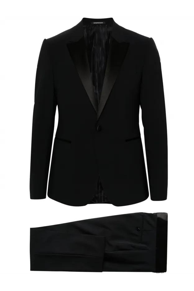   Emporio Armani     Emporio Armani Smoking  Monopetto Sartoriale revers a Lancia Blu    