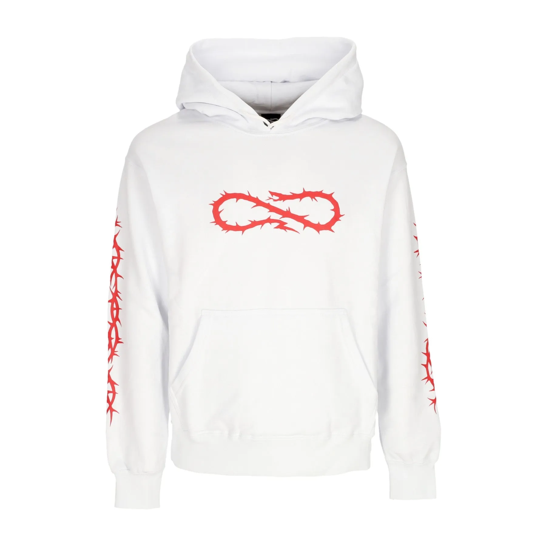 Felpa Cappuccio Uomo Crown Hoodie White