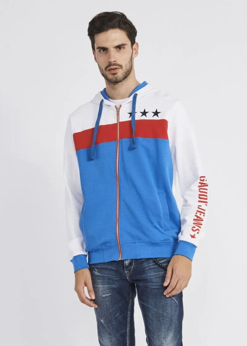 Felpa con zip e cappuccio