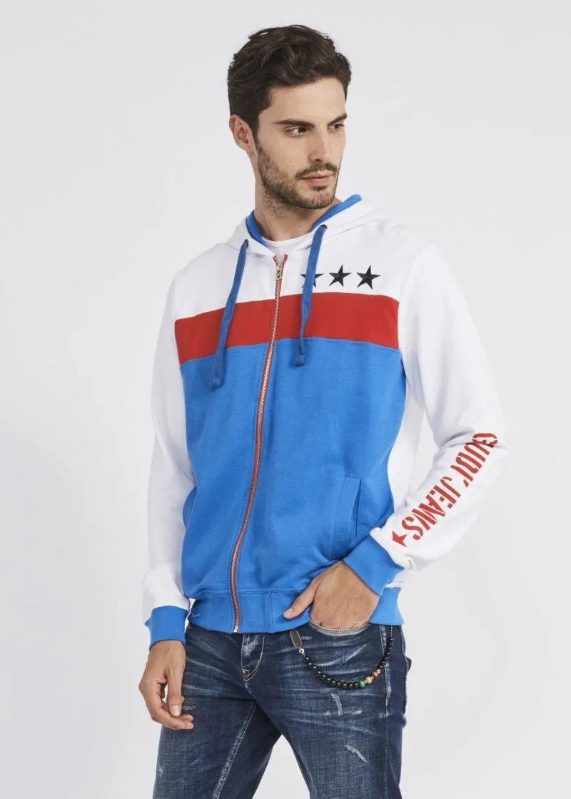 Felpa con zip e cappuccio