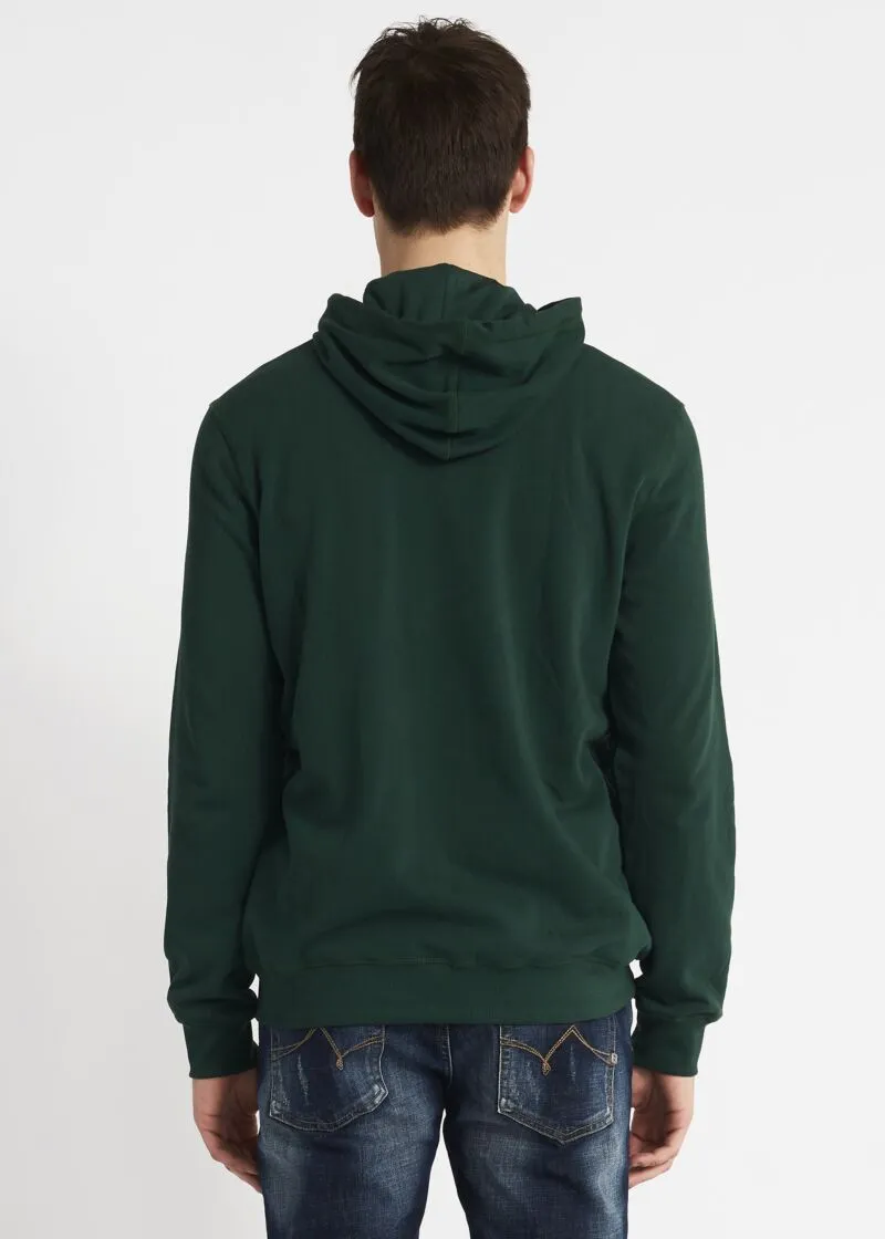 Felpa con zip e patch