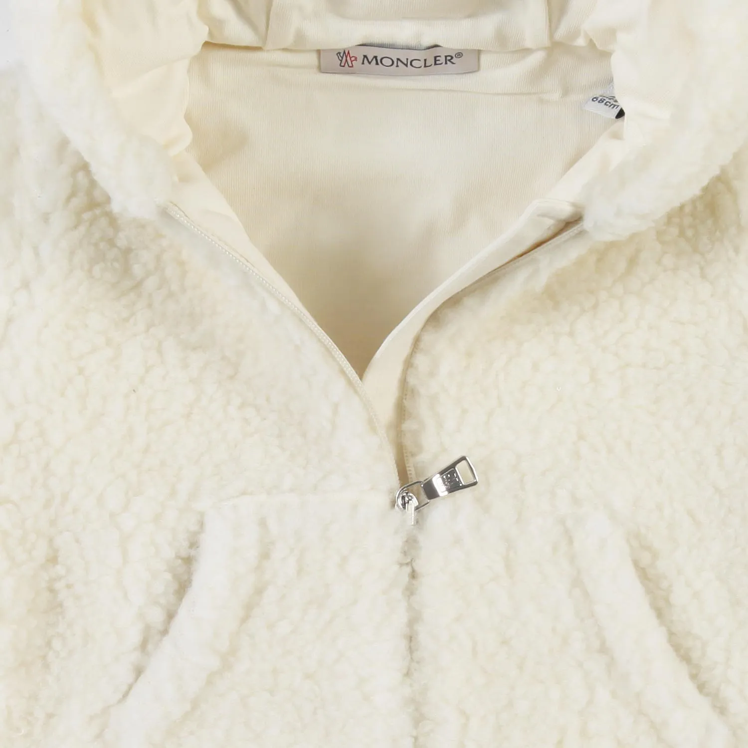 Felpa Teddy Moncler Bianco Panna Bimbo E Bimba