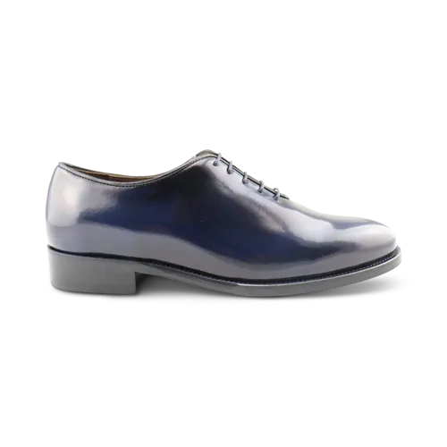 Francesine in pelle abrasivata blu
