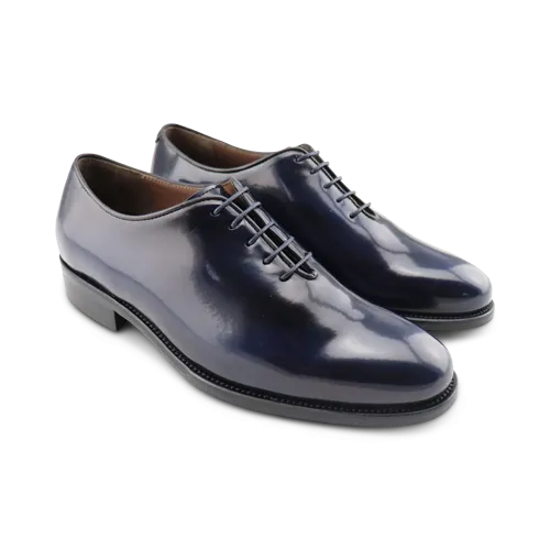 Francesine in pelle abrasivata blu