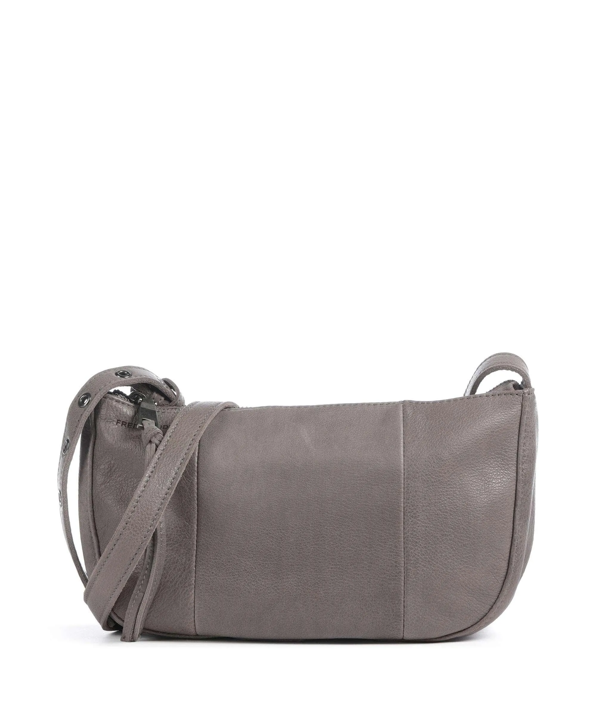  FredsBruder My old Friend Round Borsa a tracolla pelle granulata taupe  