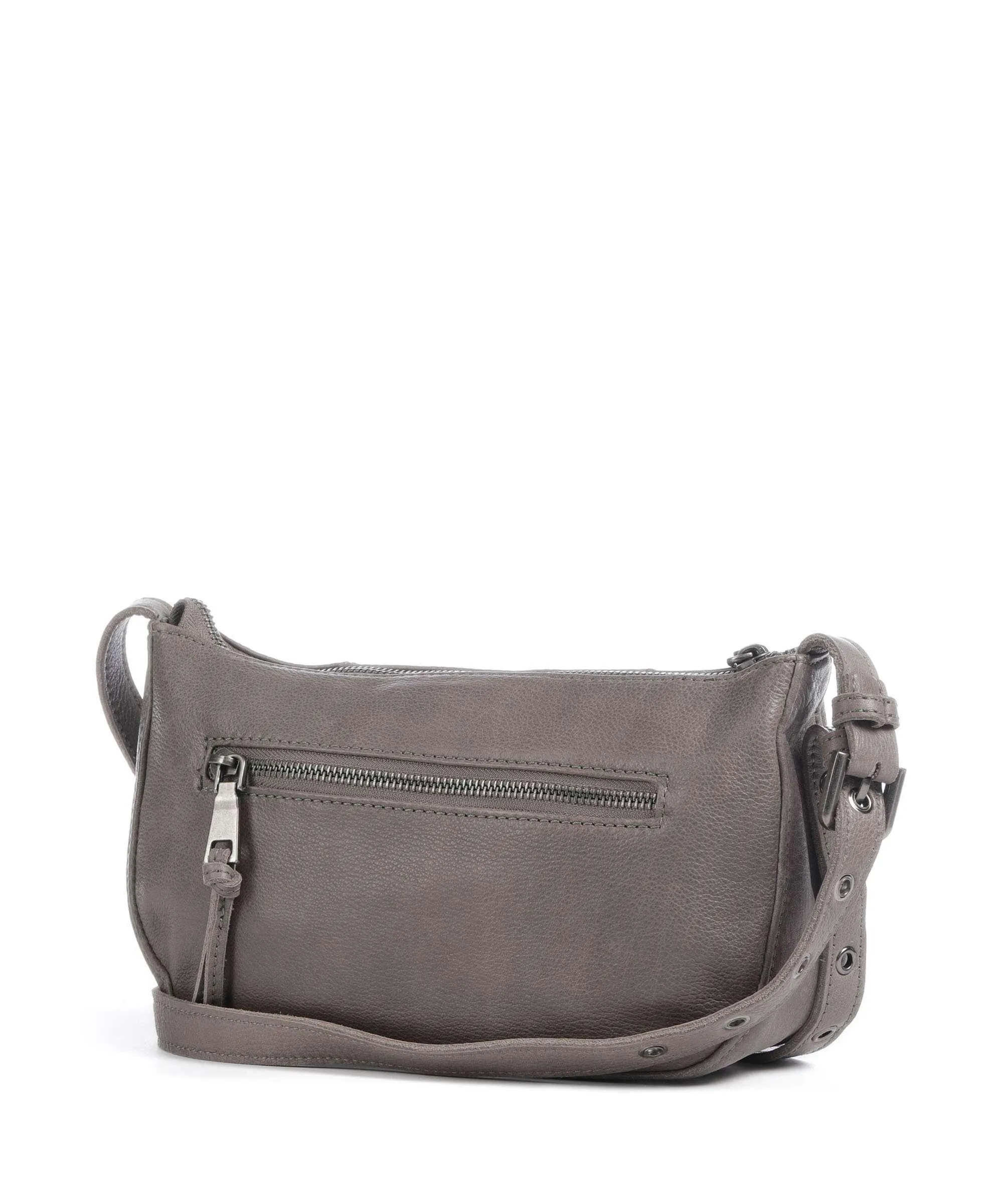  FredsBruder My old Friend Round Borsa a tracolla pelle granulata taupe  