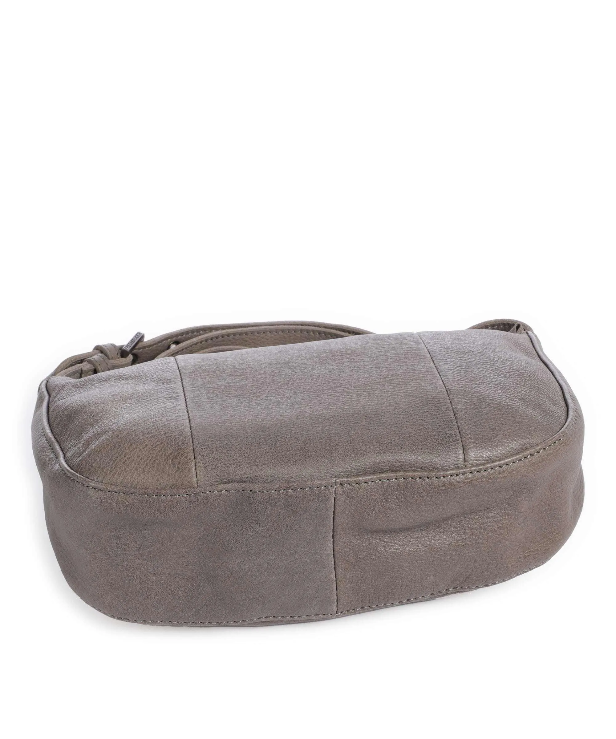  FredsBruder My old Friend Round Borsa a tracolla pelle granulata taupe  