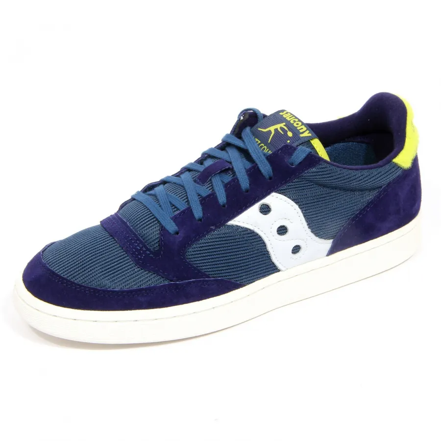 G5864 sneaker uomo SAUCONY JAZZ COURT blue/yellow shoe man
